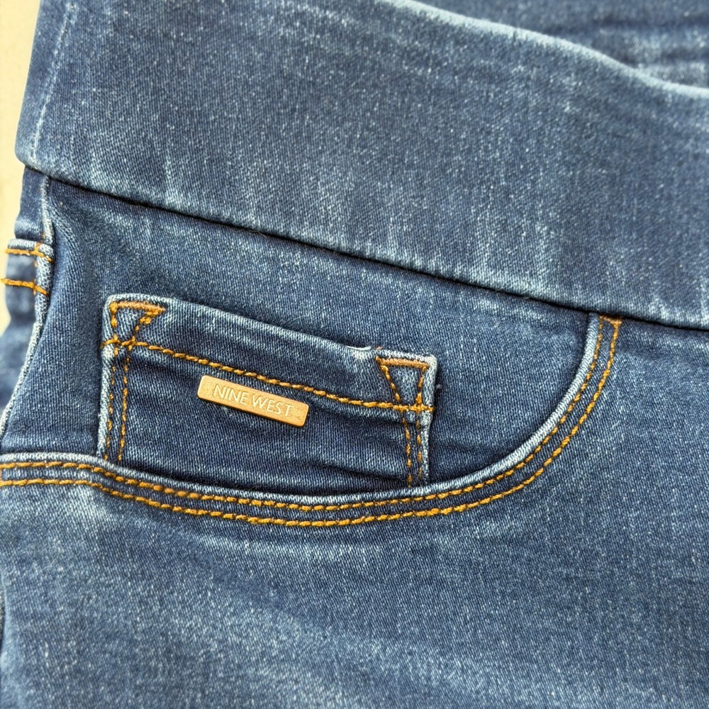 Nine‎ West Heidi Pull On Skinny Jeans Womens 14 Blue Good Stretch SDNWB1107-STL - Picture 4 of 14